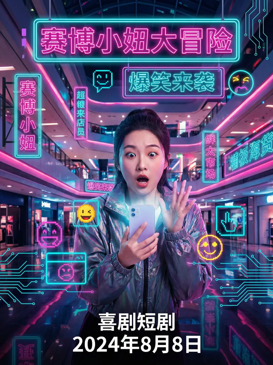 色魔工厂 搞笑喜剧短剧 - 赛博小妞大冒险海报